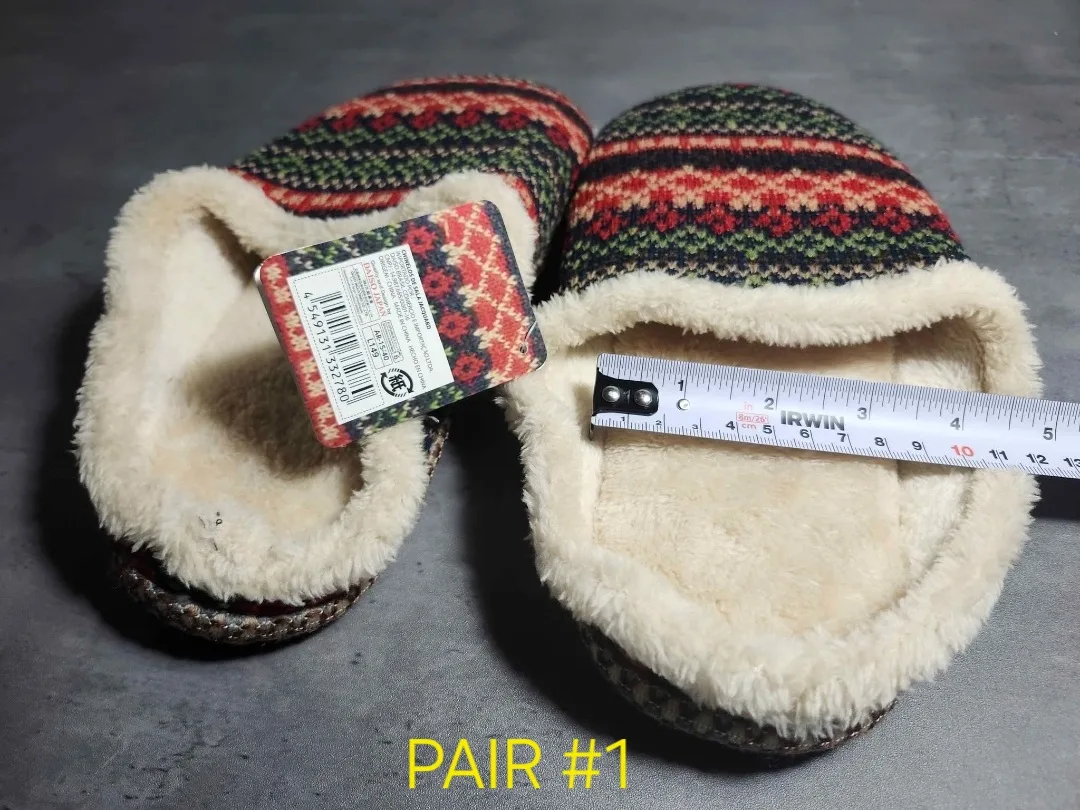 2 pairs for $8 Men's Jacquard Room Slippers image indicator(2)