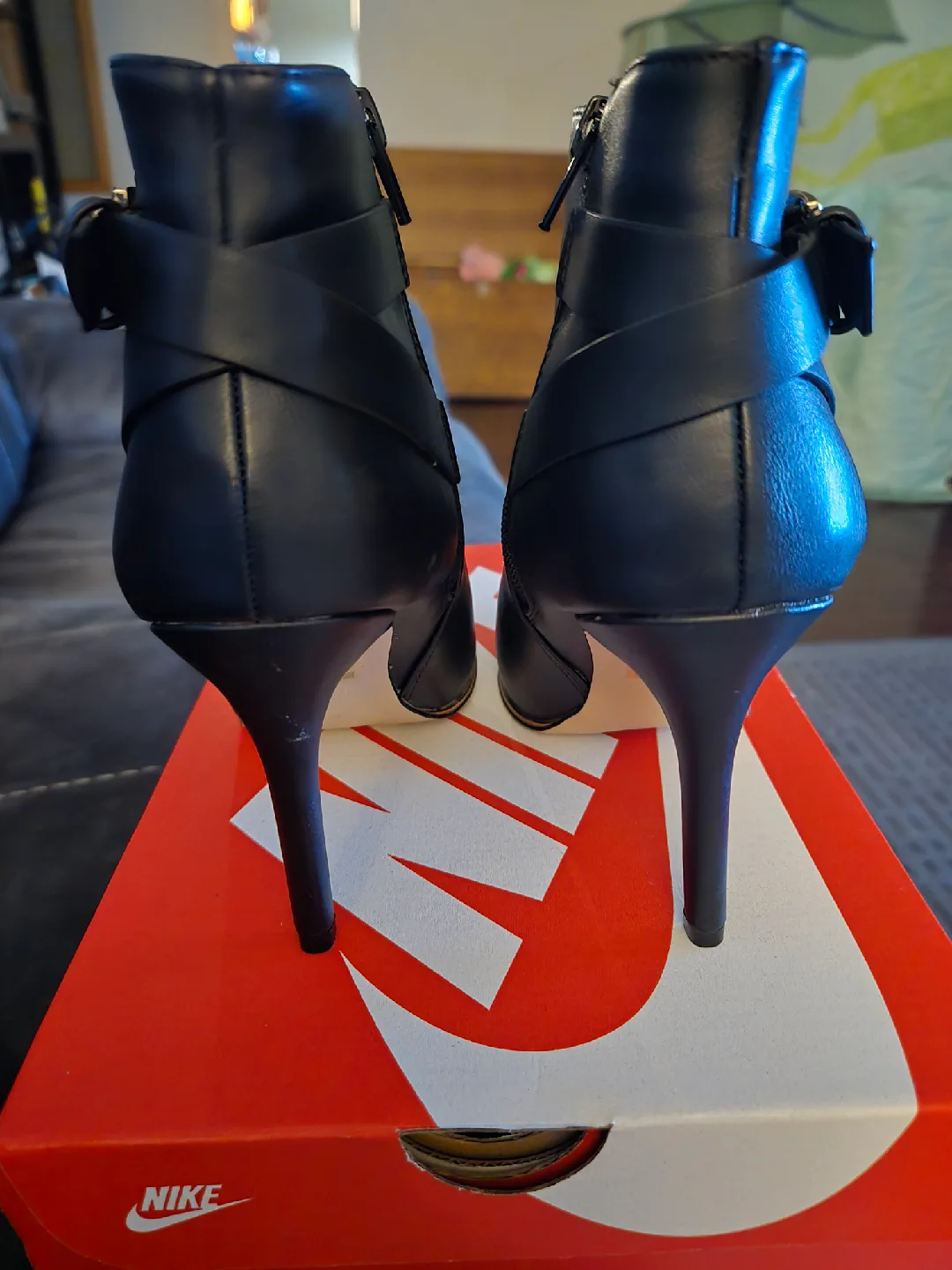 Call it Spring Black Leather Heel Booties - Size 7.5 US image indicator(4)