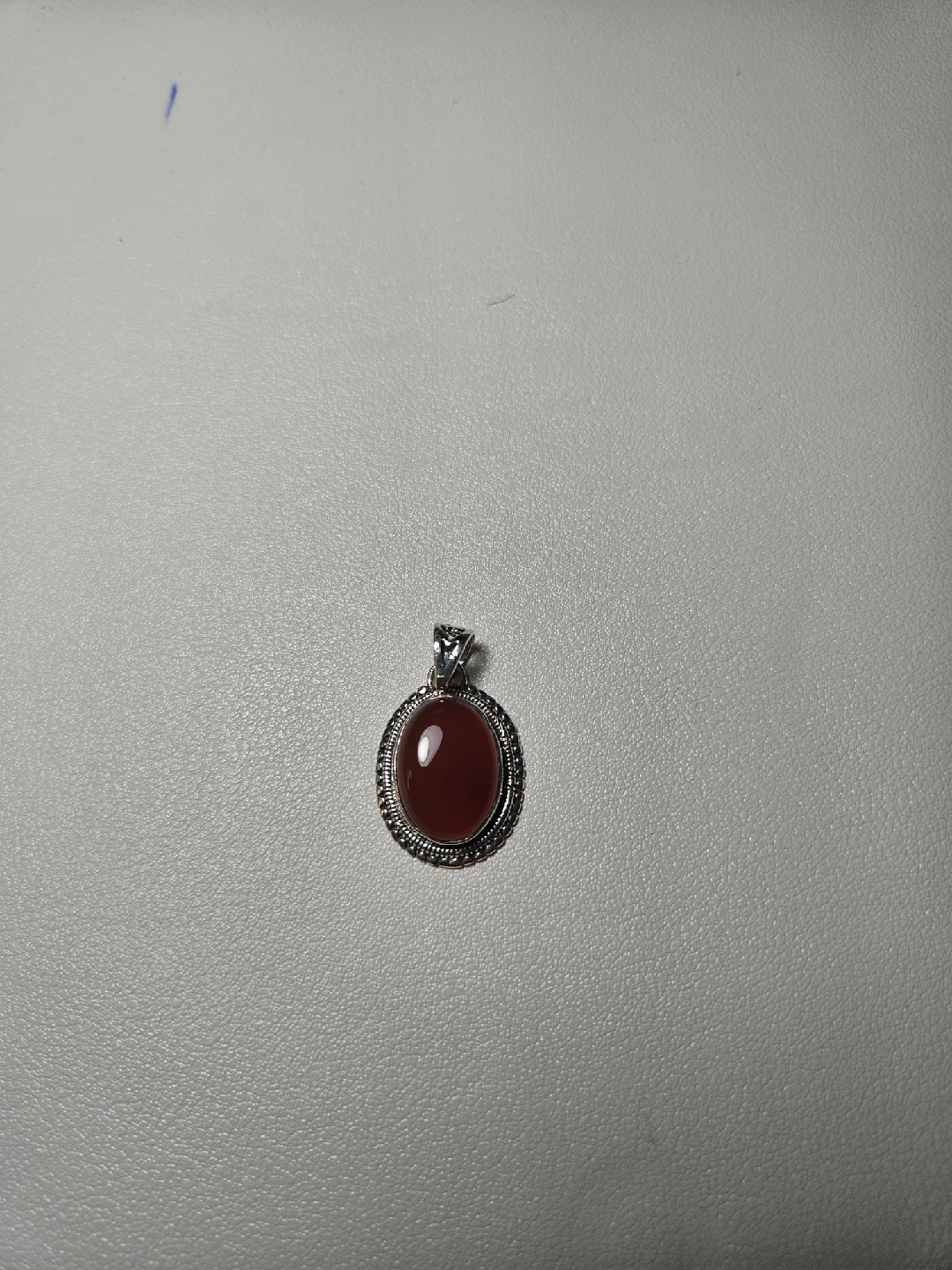 Red Stone Pendant pure silver