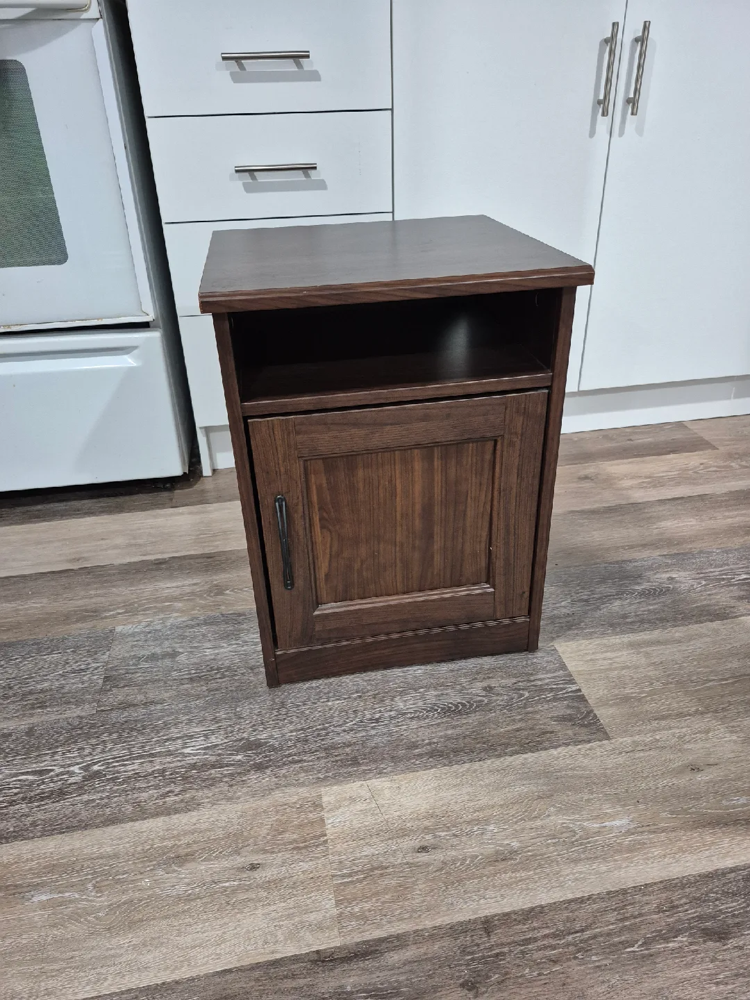 Brown Nightstand with Door. free delivery in Scarborough thumbnail