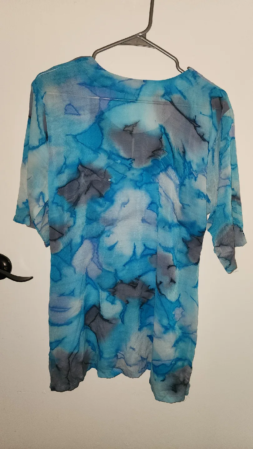 Blue & Grey Patterned Blouse image indicator(5)