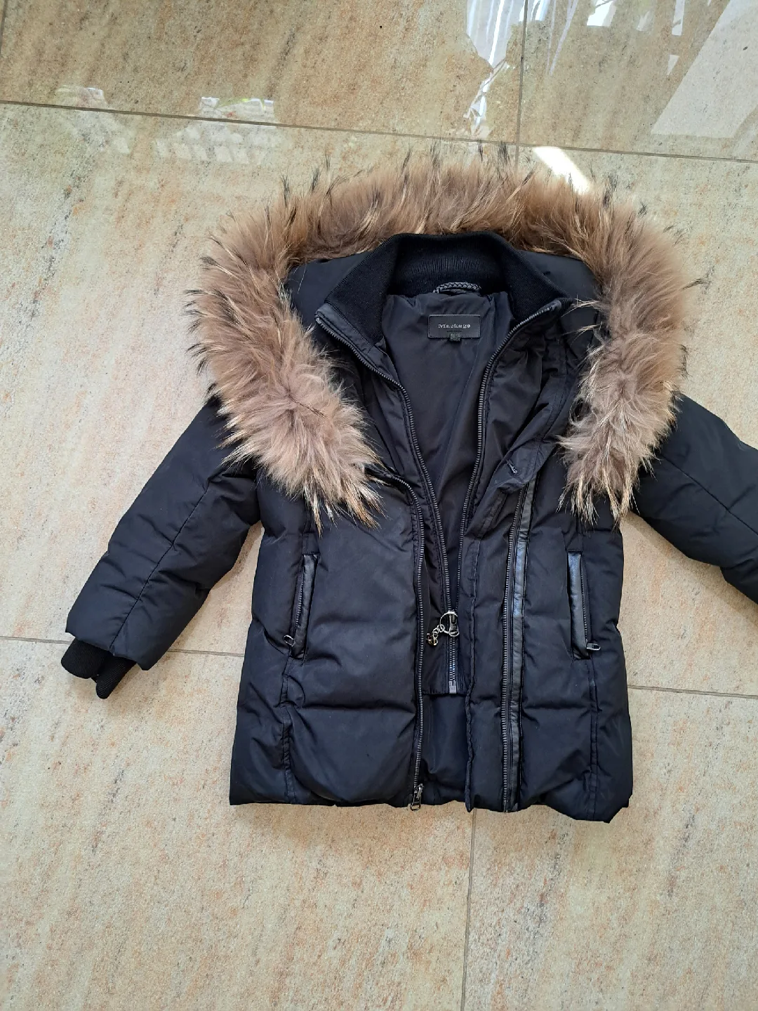 Mackage Black Down Puffer Jacket w/ Fur Hood image indicator(2)