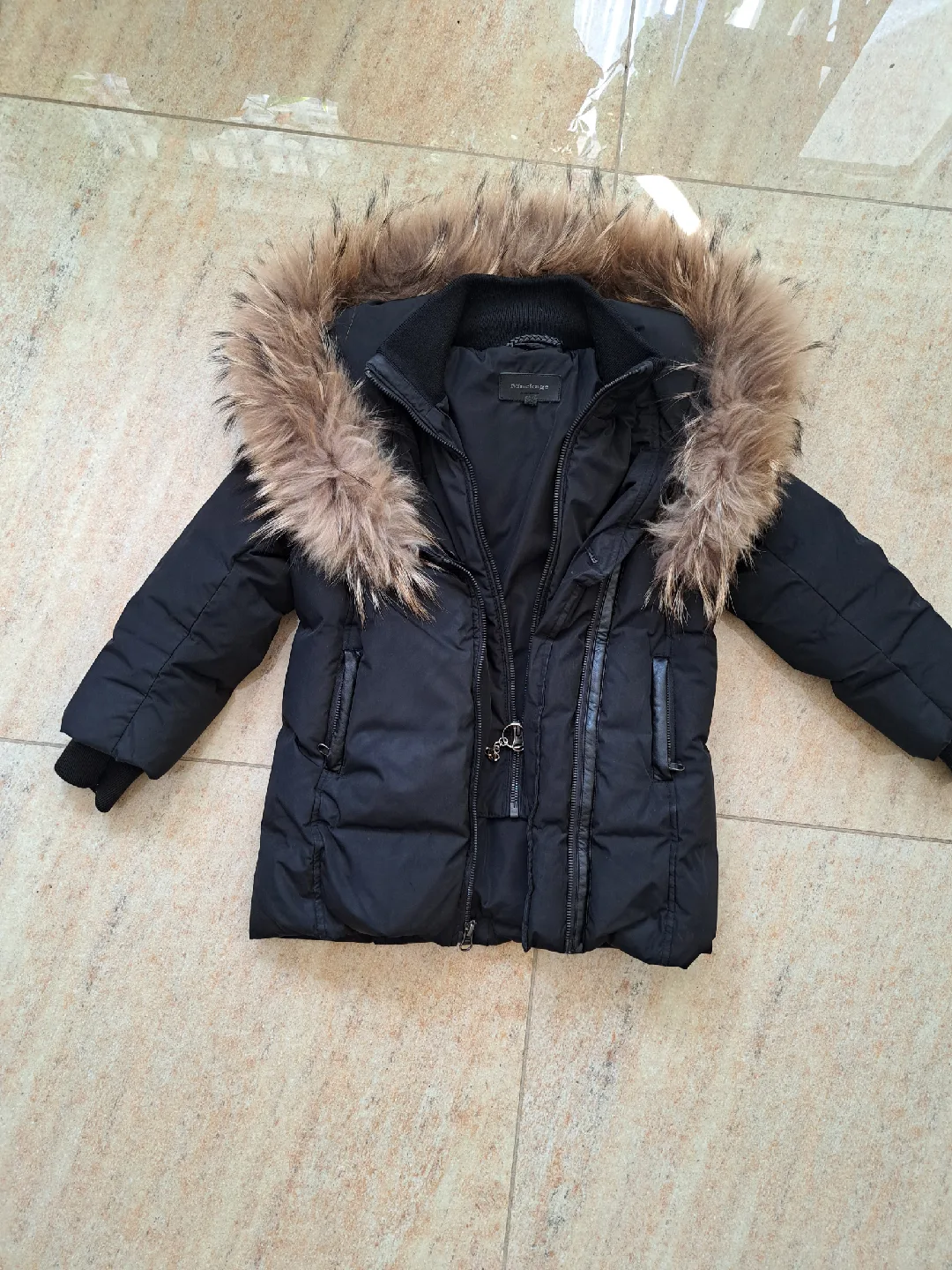 Mackage Black Down Puffer Jacket w/ Fur Hood image indicator(3)