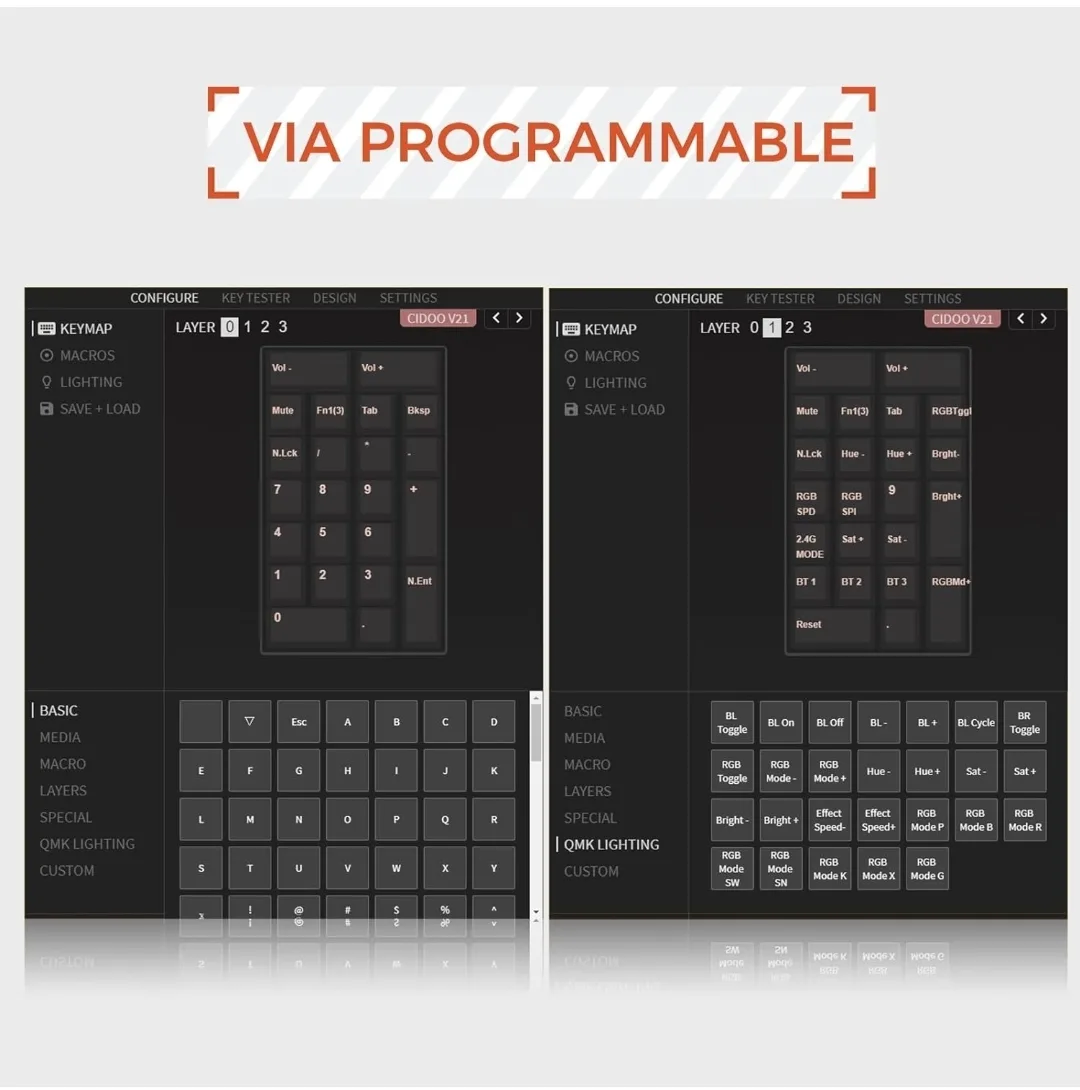 CIDOO V21 PRO Matte Linear Switch Numeric Keypad image indicator(4)