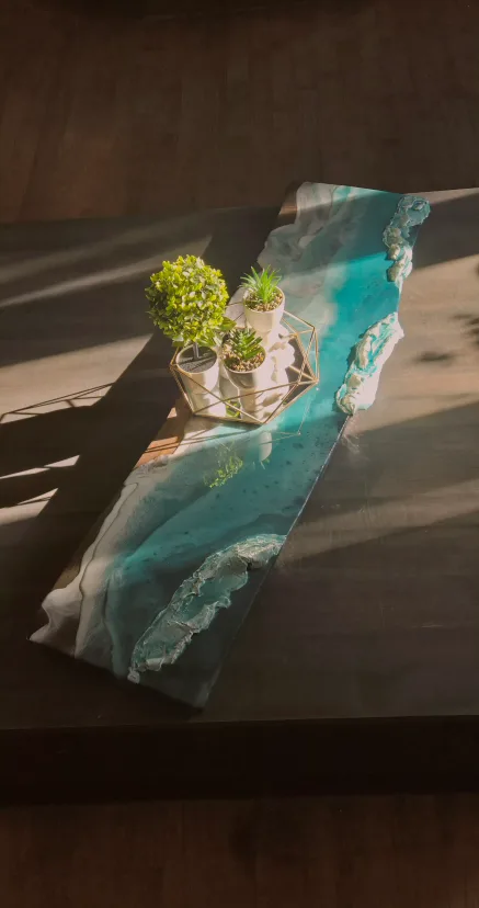 Ocean Wave Resin Table image indicator(2)