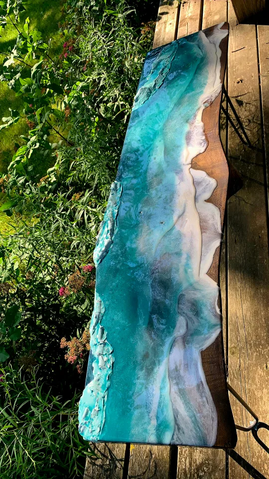 Ocean Wave Resin Table image indicator(9)