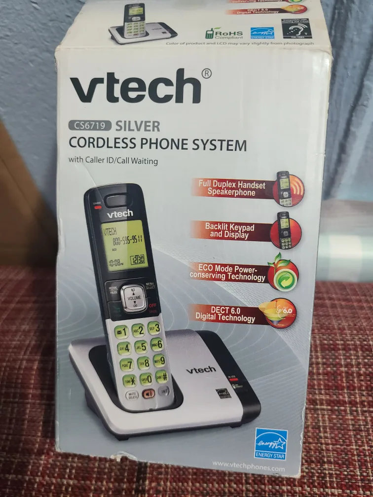 VTech CS6719 Silver Cordless Phone System thumbnail