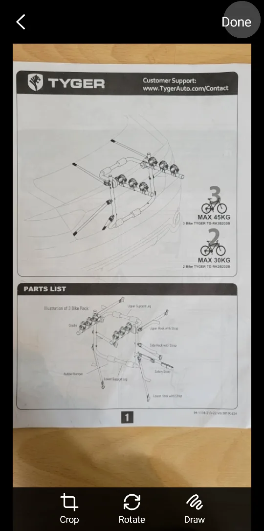 Tyger Auto TG-RK2B202B Bike Rack - Holds 2 Bikes image indicator(2)