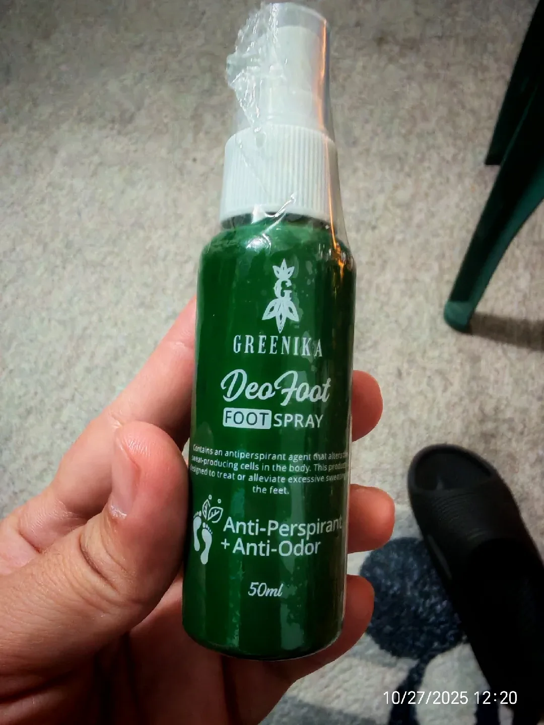 Greenika Deo Foot Spray - Anti-Perspirant & Anti-Odor image indicator(3)