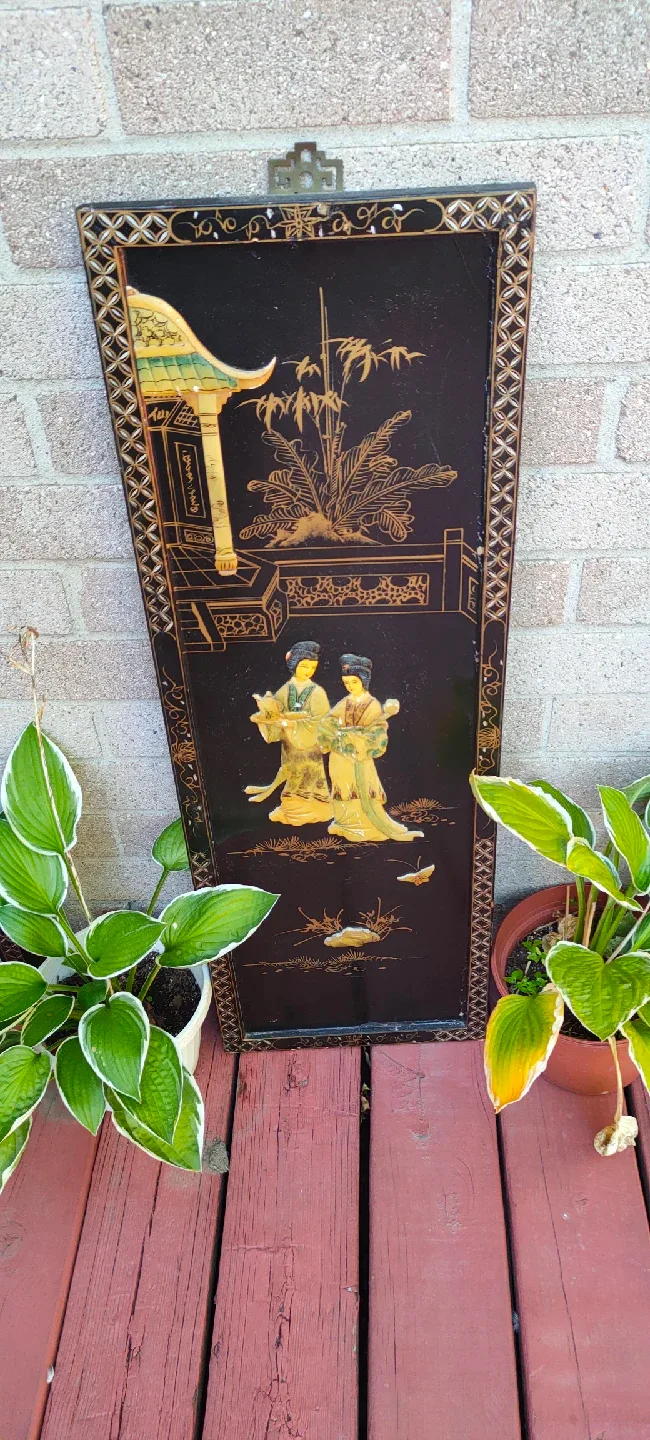 Vintage Asian Lacquer Wall Panels - Set of 4 image indicator(3)