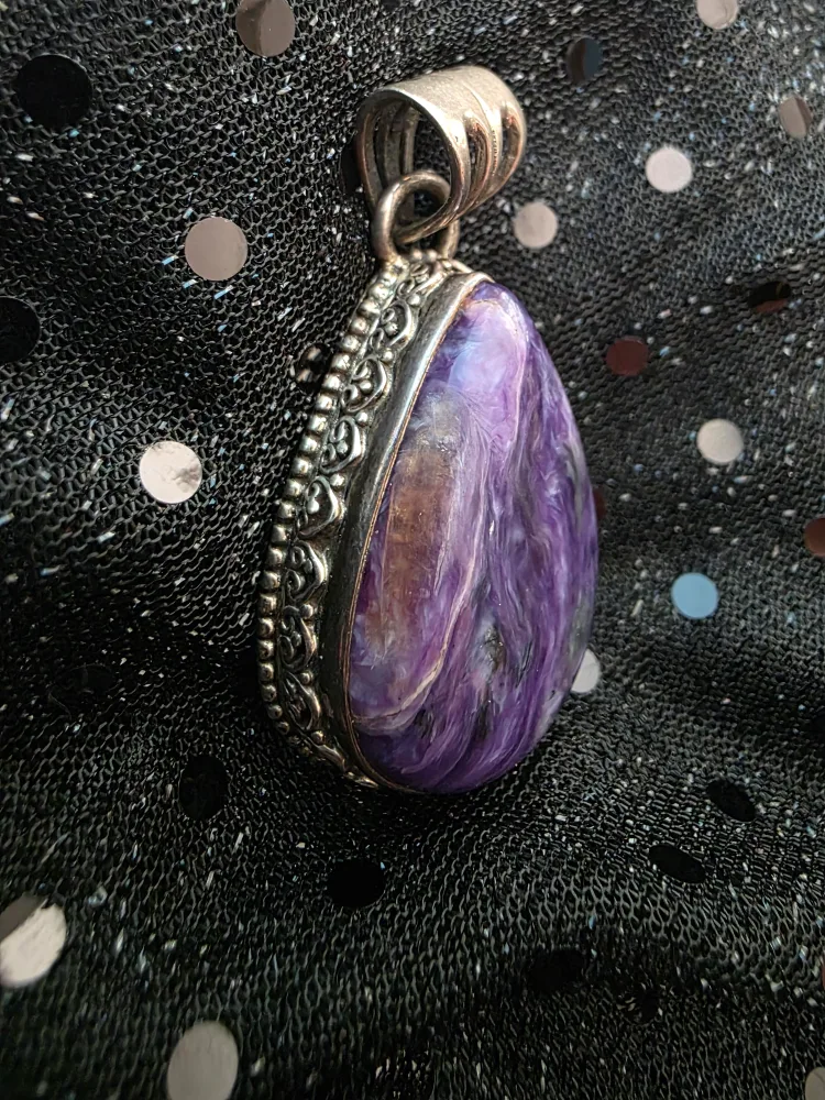 Purple Charoite Gemstone Pendant image indicator(2)