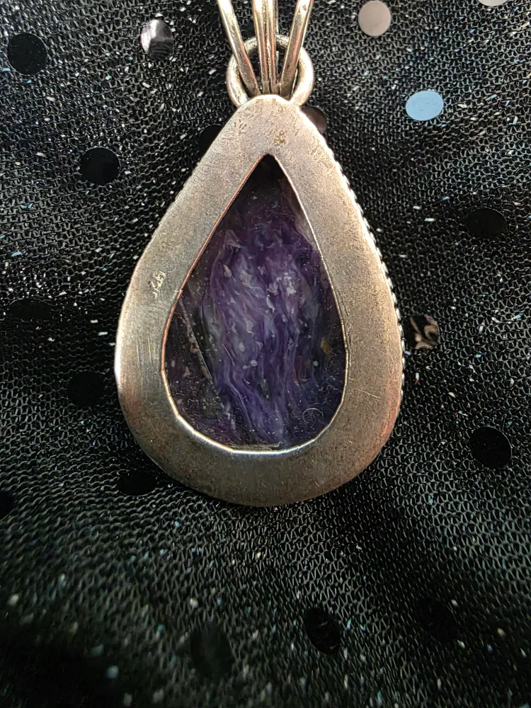 Purple Charoite Gemstone Pendant image indicator(3)