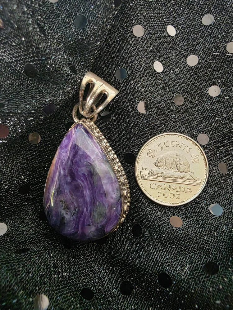 Purple Charoite Gemstone Pendant image indicator(4)