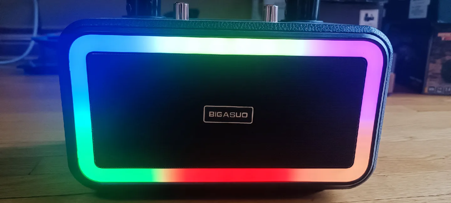 BIGASUO KA217 Karaoke Machine w/ 2 Mics - New image indicator(4)