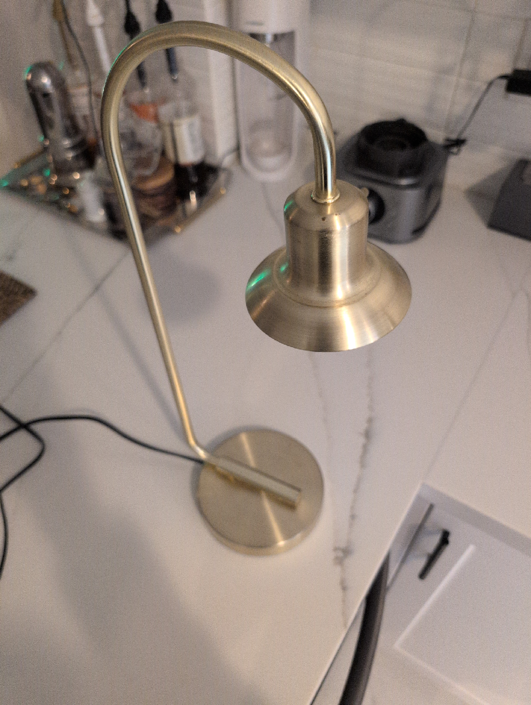 Gold Desk Lamp with USB Port