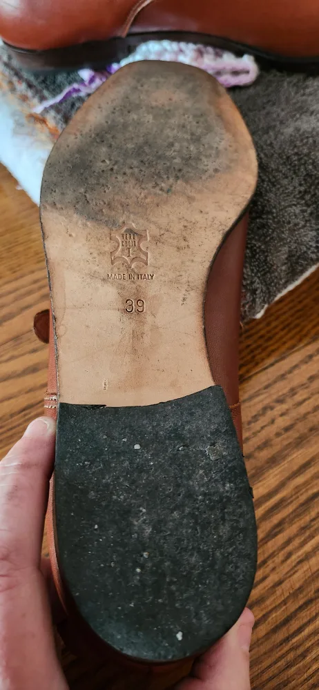 Fogett Brown Leather Monk Strap Shoes - Size 39 image indicator(3)