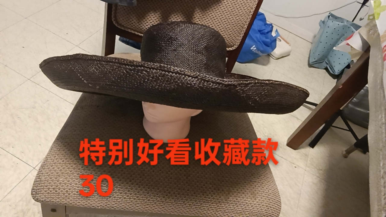 Brown Woven Wide Brim Hat