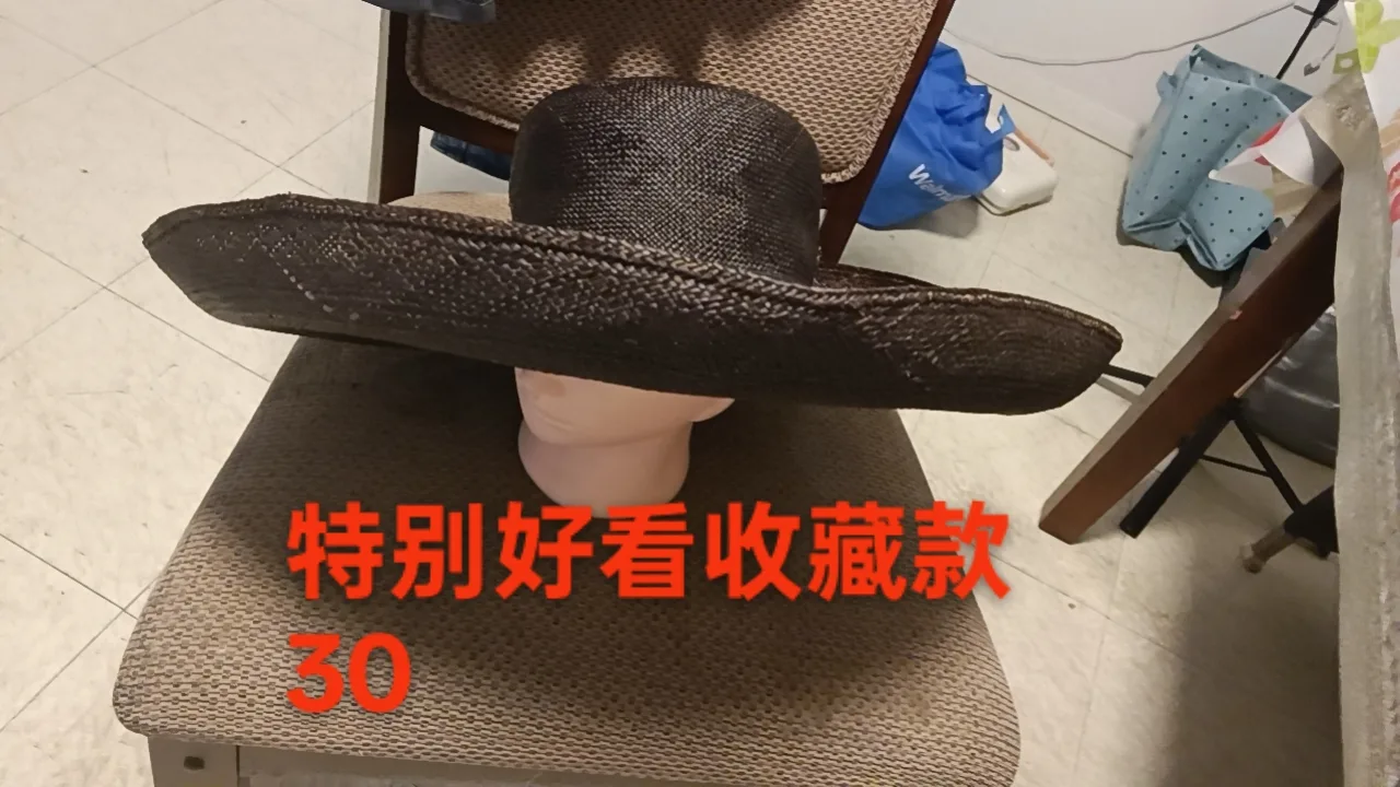 Brown Woven Wide Brim Hat thumbnail