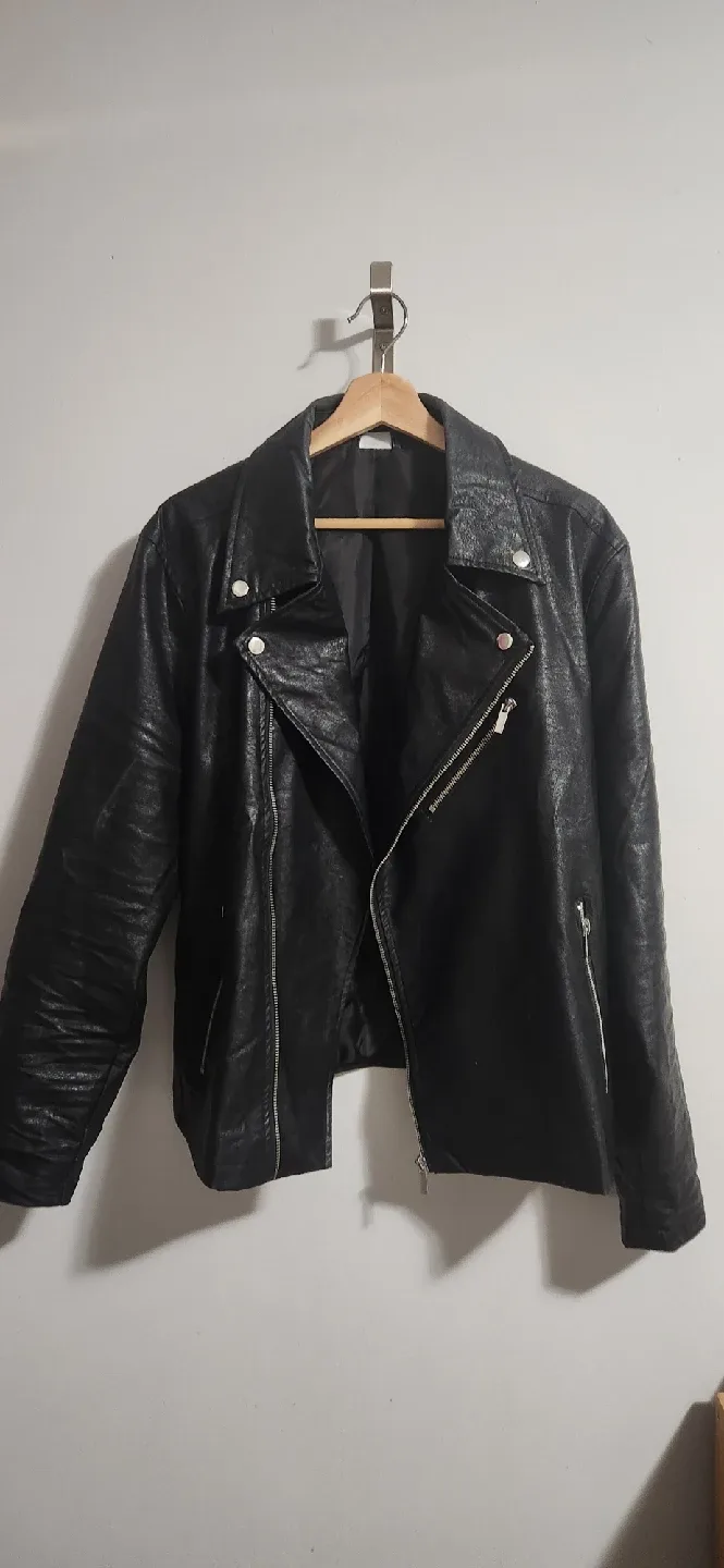 Halloween Costume Black Leather 'T-Birds' Jacket and aviators image indicator(3)