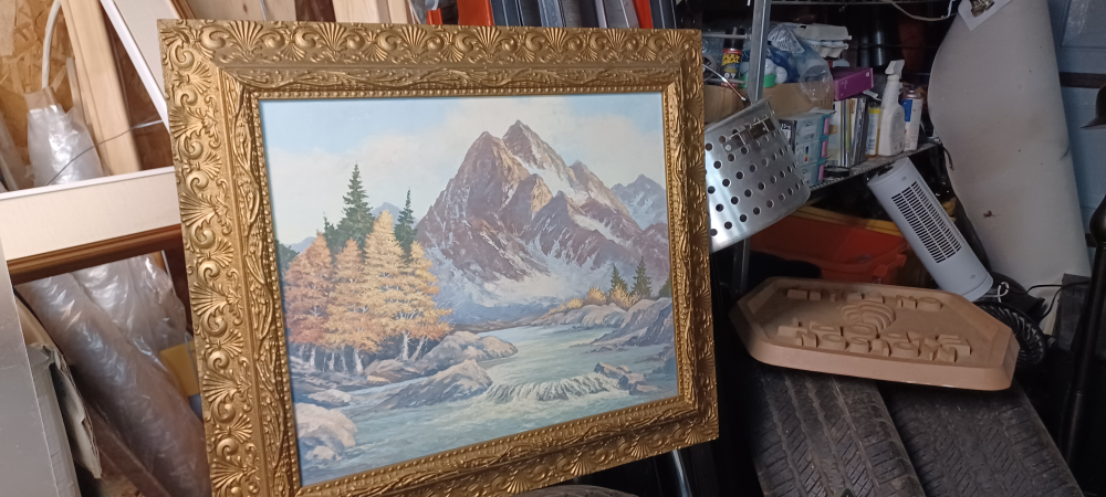 Framed Mountain Landscape Painting $30 Cash