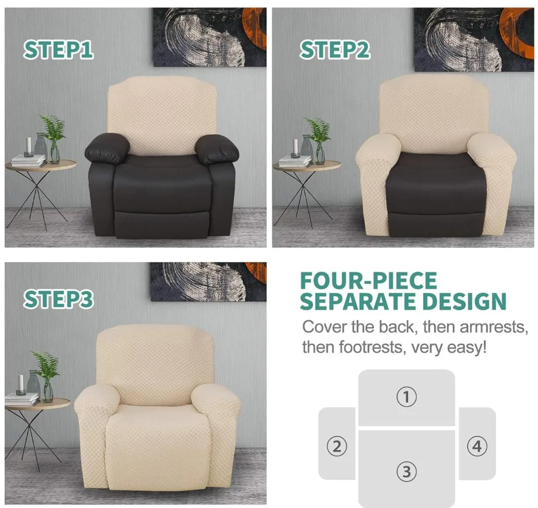 Recliner Slipcover - Beige image indicator(6)
