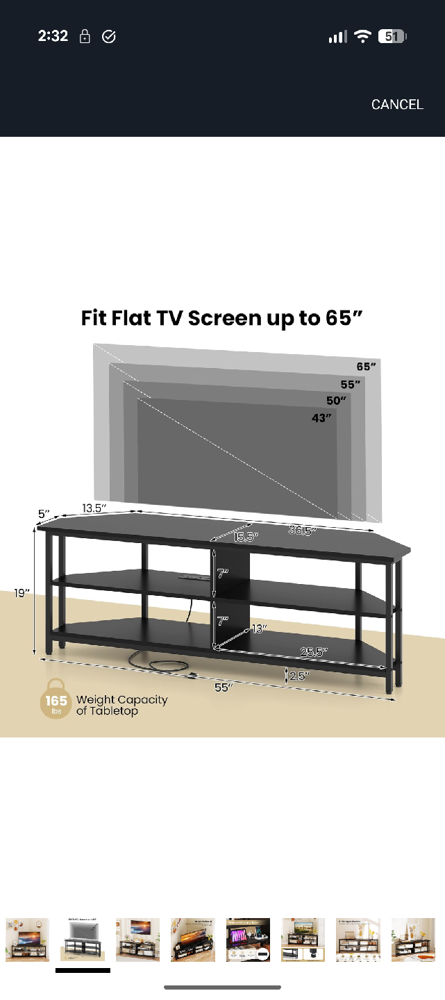 Grey Oak - TV Stand for Flat Screen up to 65" - photo 2