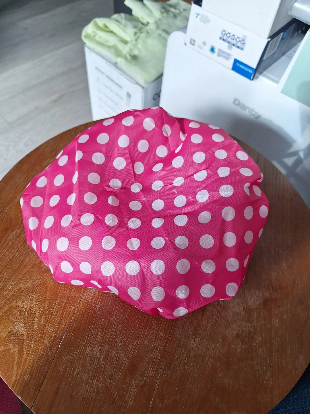 Pink Polka Dot Shower Cap - photo 2