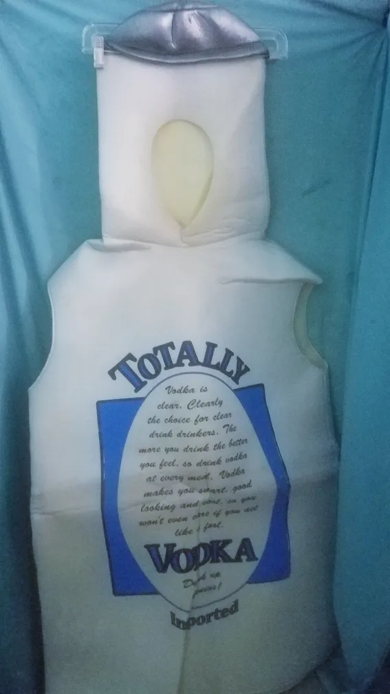 Adult  Vodka Bottle Costume Funny Halloween  See Description image indicator(2)