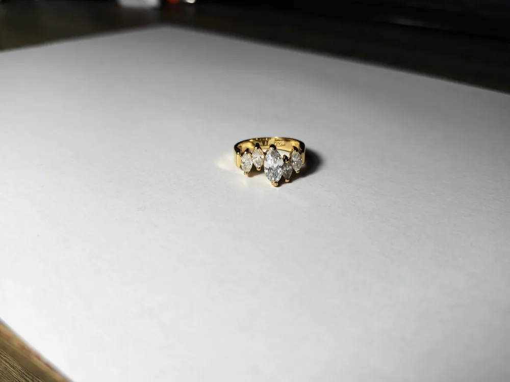Gold Ring with Marquise Cut Stones image indicator(2)