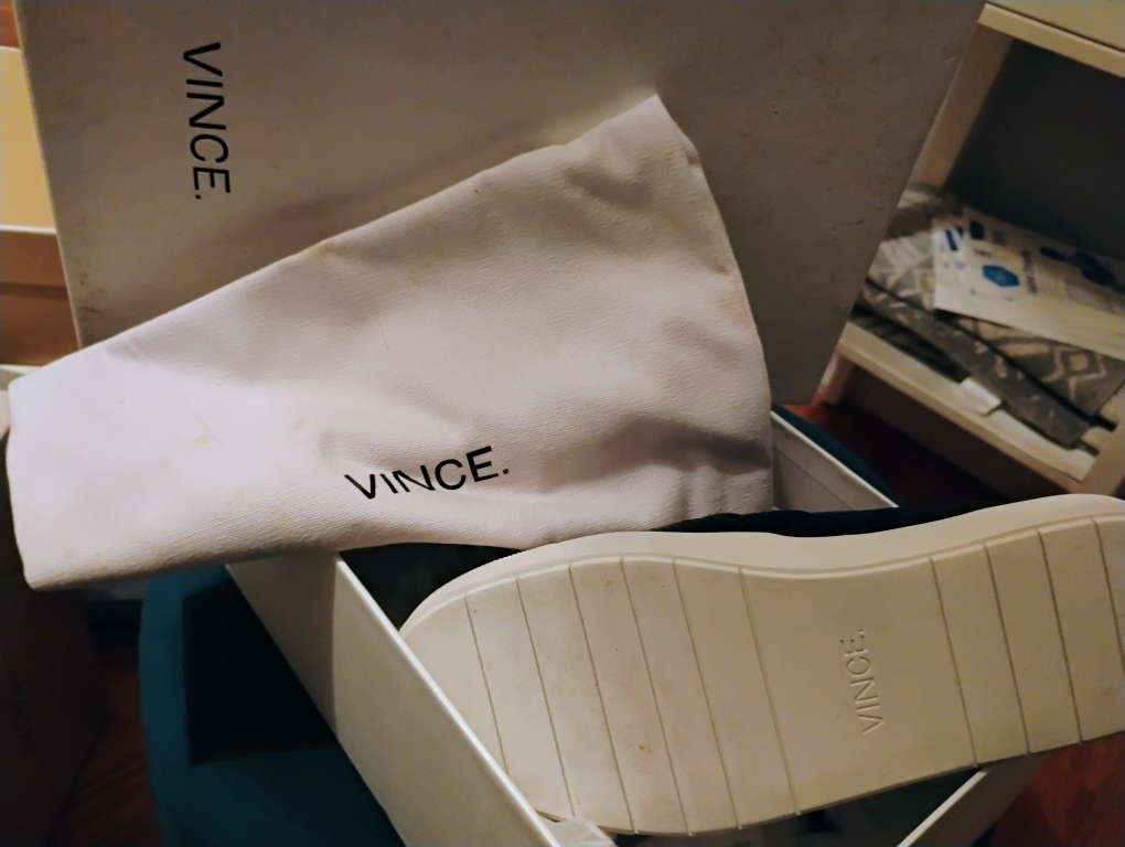 Vince Men's Black Perforated Slip-On Sneakers - photo 4