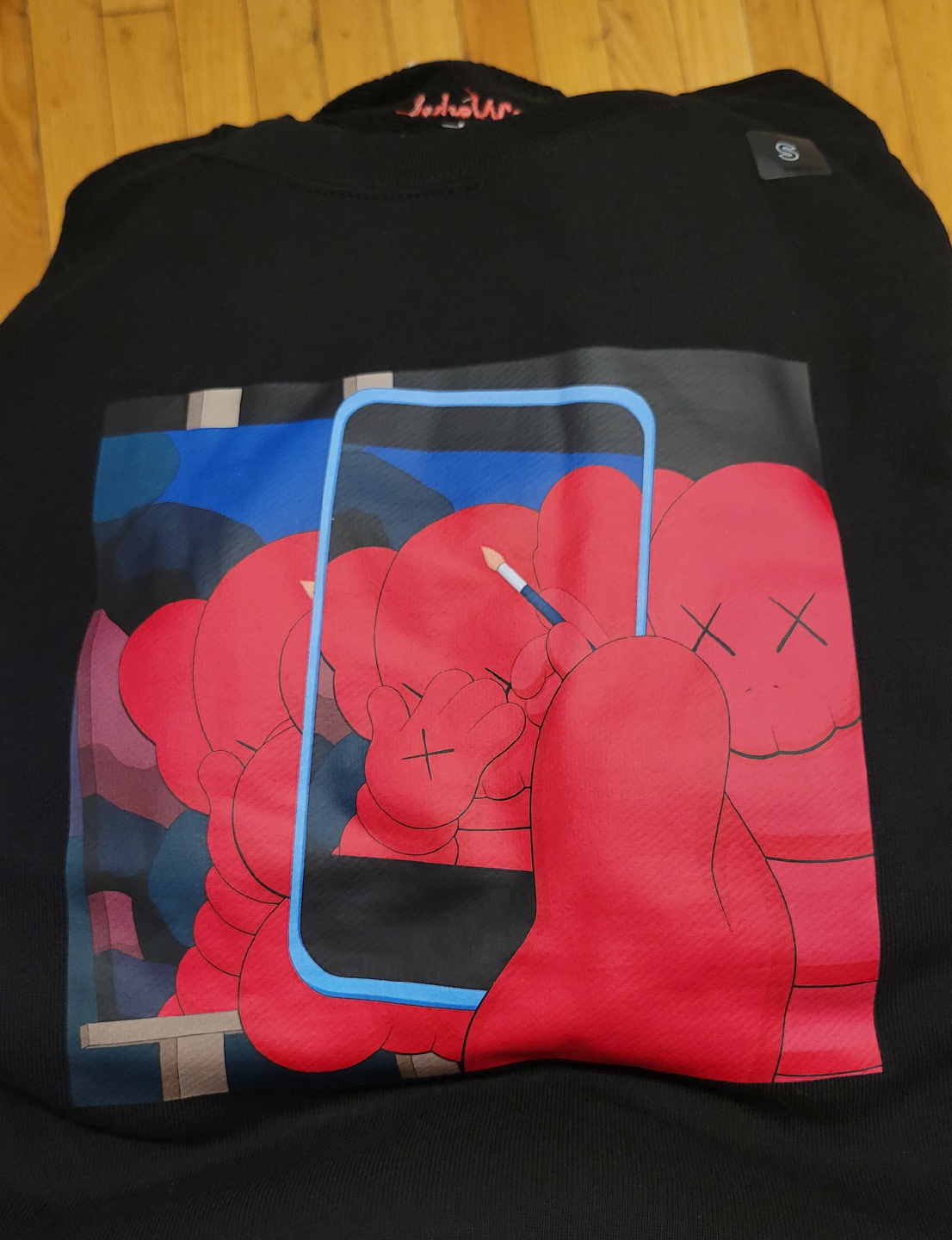 New Uniqlo KAWS + Warhol Black Sweatshirt Size S - photo 2