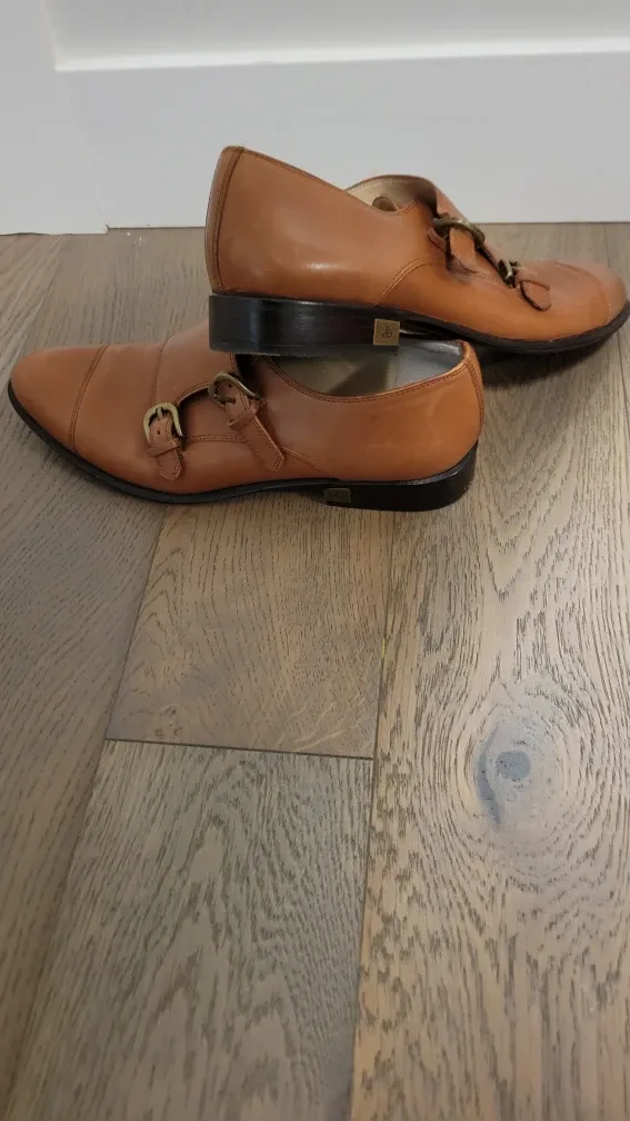 Sam Edelman Brown Leather Monk Strap Shoes image indicator(3)