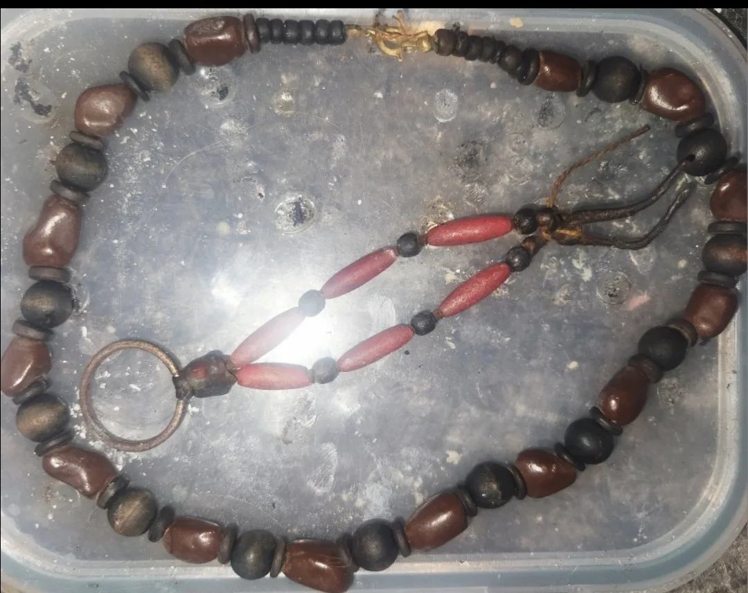 Beaded Bracelet - Green Stone + Brown Beaded Necklace image indicator(2)