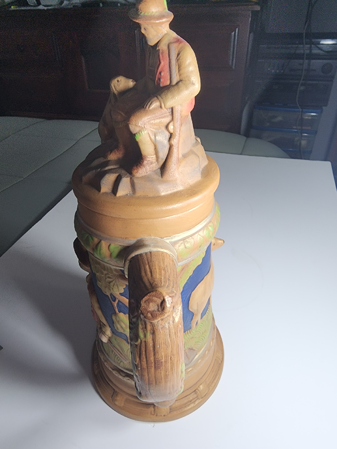 Vintage German Beer Stein with Hunter & Dog - photo 4