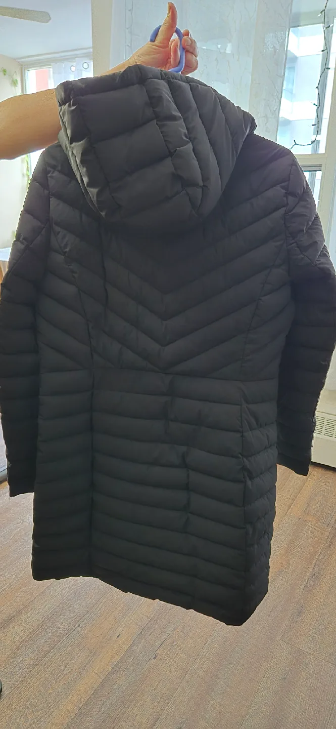Womens DKNY Lightweight Black Puffer Coat -Large image indicator(4)