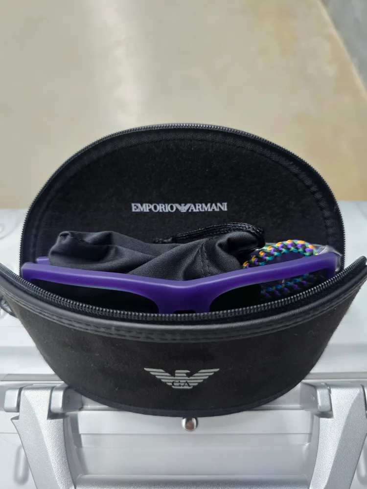 Emporio Armani Purple Sunglasses with Case image indicator(3)