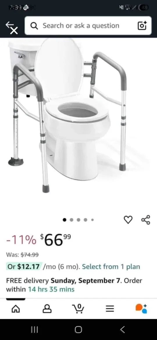 Careboda Toilet Safety Frame Rails image indicator(3)