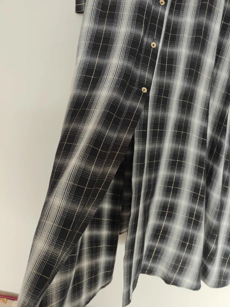Zara Plaid Maxi Shirt Dress image indicator(2)