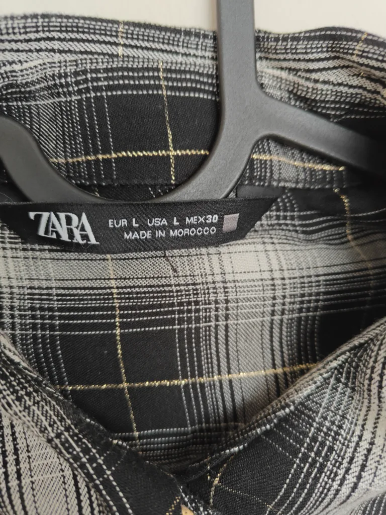 Zara Plaid Maxi Shirt Dress image indicator(7)