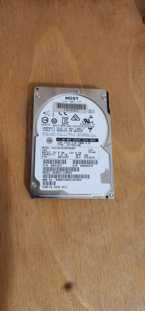 HGST 1.8 TB Hard Drive - HUC101818CS4204