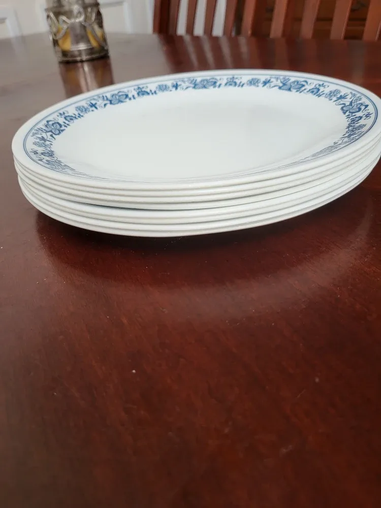 Corelle Blue Floral Dinner Plates (8) image indicator(2)