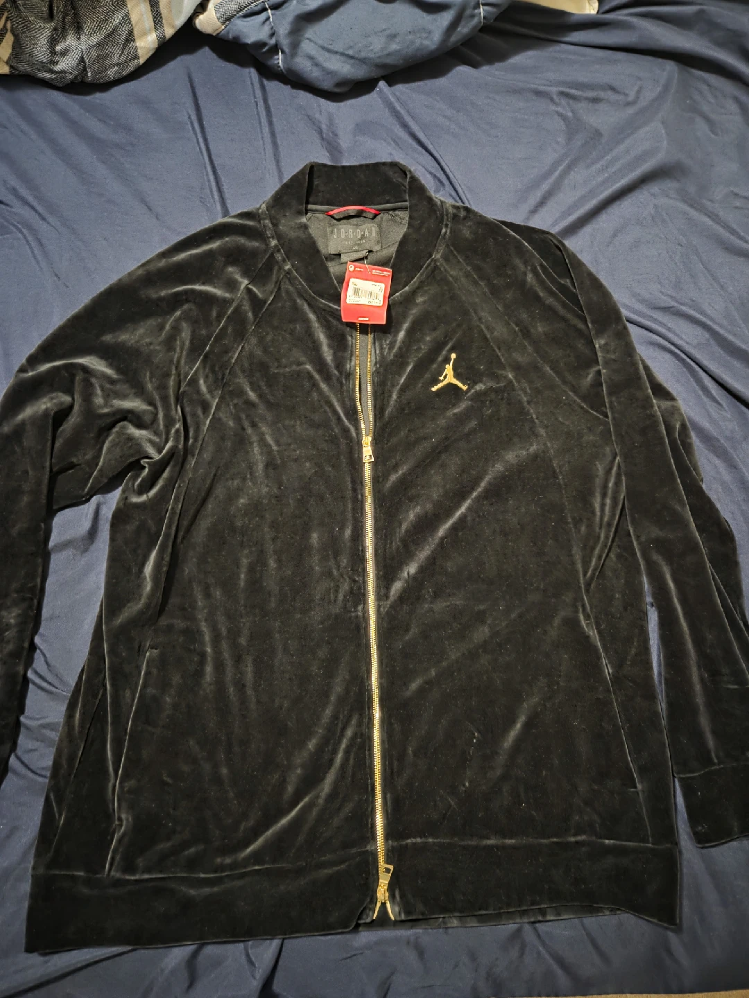 Jordan Est. 1985 XXL Black Velour Jacket