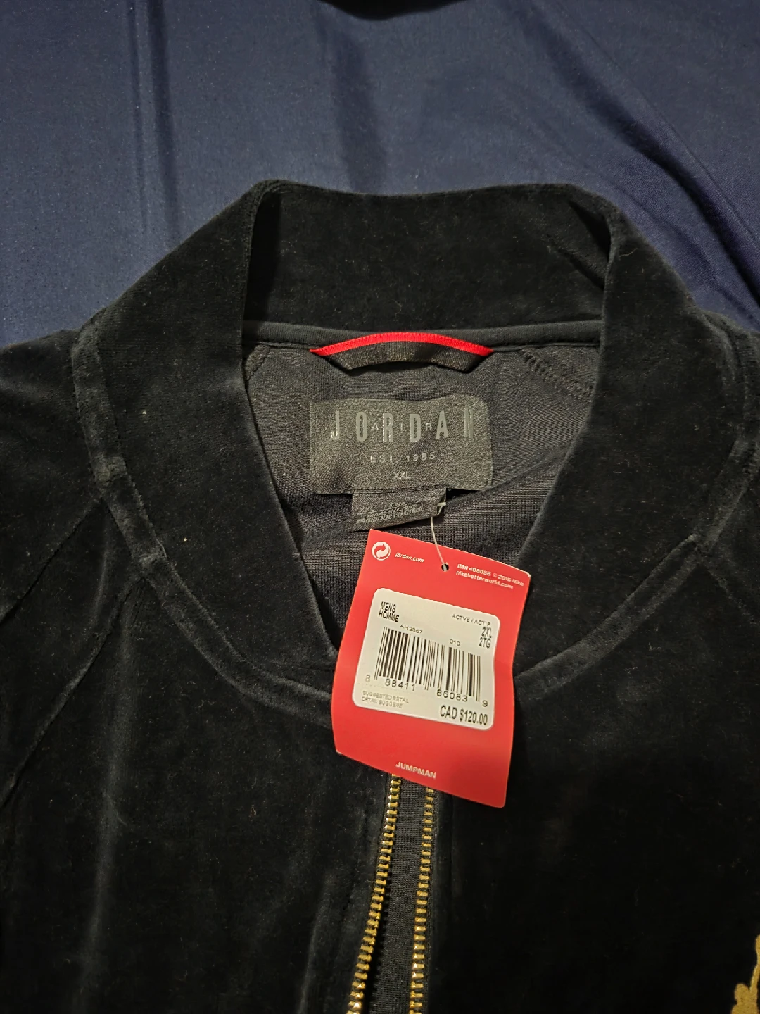 Jordan Est. 1985 XXL Black Velour Jacket - photo 2