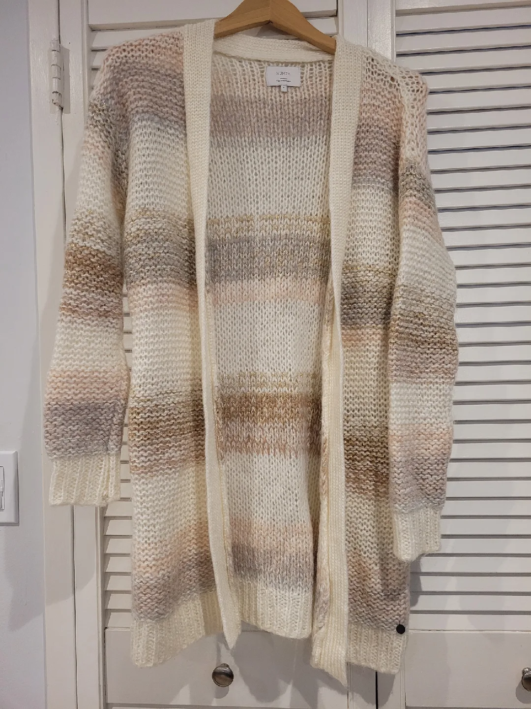 Nümph Striped Knit Cardigan - Size Small thumbnail