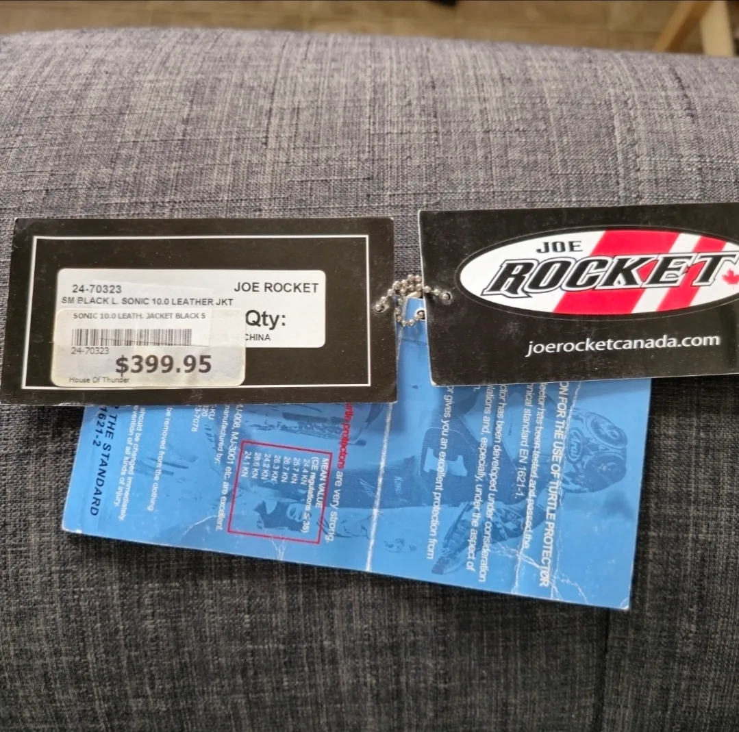 Brand New Lady Joe Rocket Motocycle Leather Jacket. Size S-M image indicator(8)