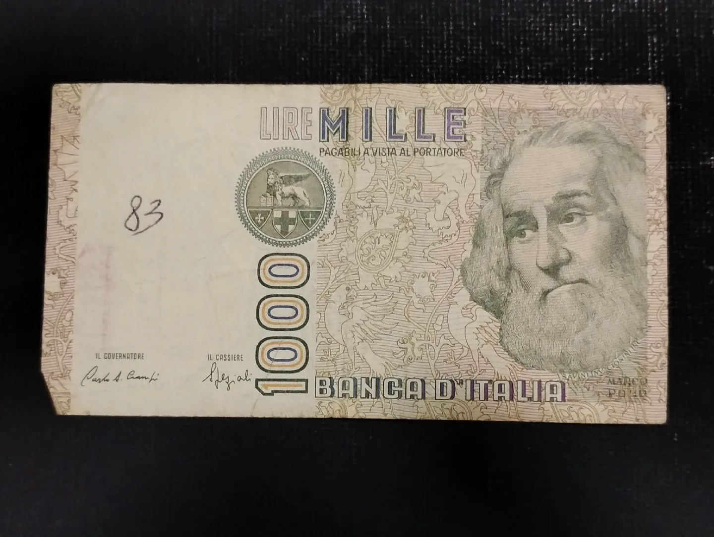 Italian Lira Mille Banknote thumbnail
