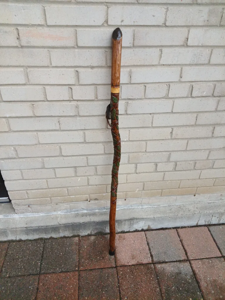 Hand carved walking stick image indicator(2)