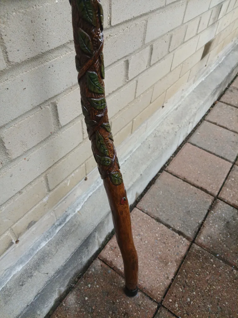 Hand carved walking stick image indicator(4)