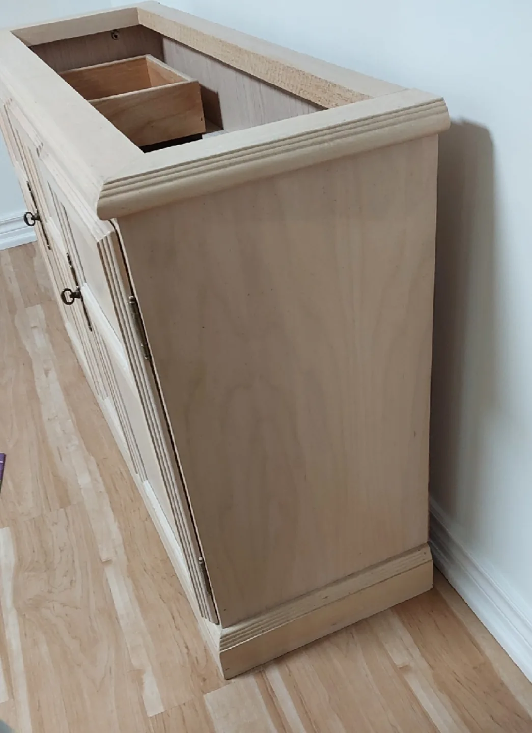 🥕Wooden Cabinet with Doors and Drawer with top open image indicator(4)