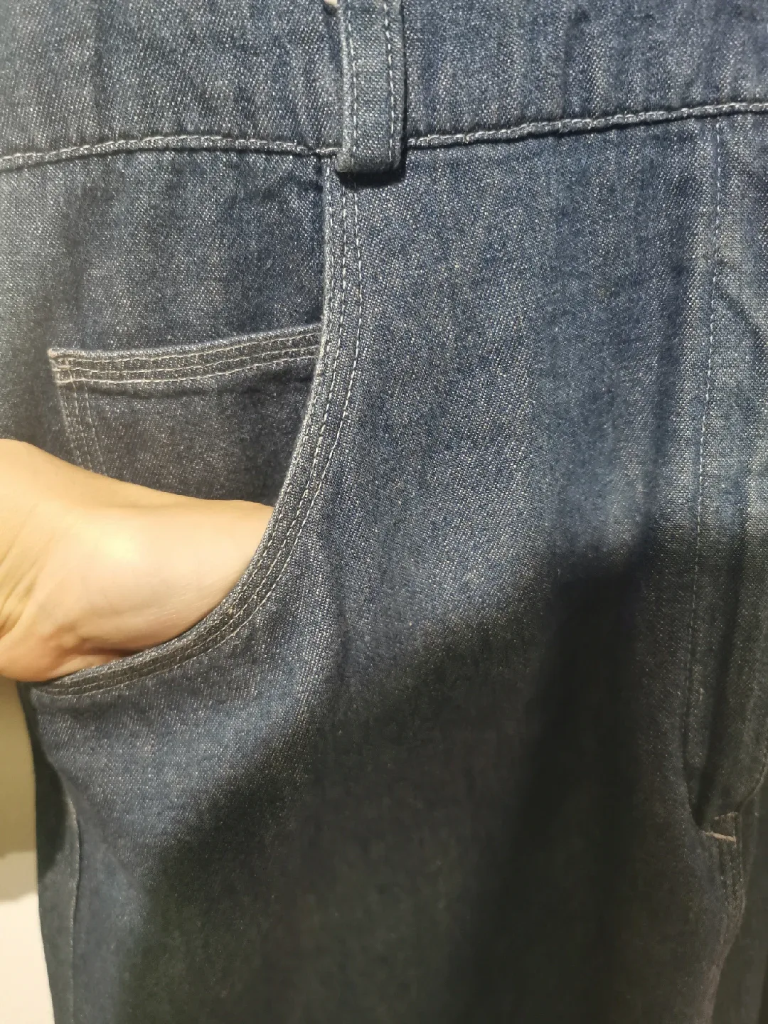 vintage cotton denim dress s12 light blue image indicator(5)